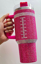 Load image into Gallery viewer, Football Rhinestone Tumbler