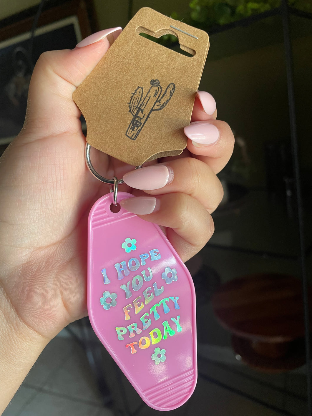 Motel keychain