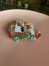 Load image into Gallery viewer, Pastel Flower hoops
