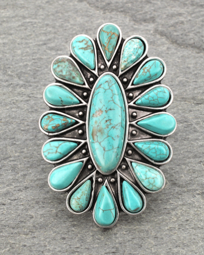 Natural Stone Adjustable Ring