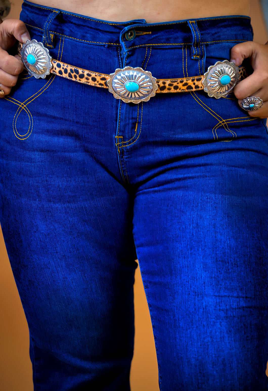 Cheetah Concho Belt