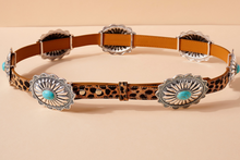 Load image into Gallery viewer, Cheetah Concho Belt
