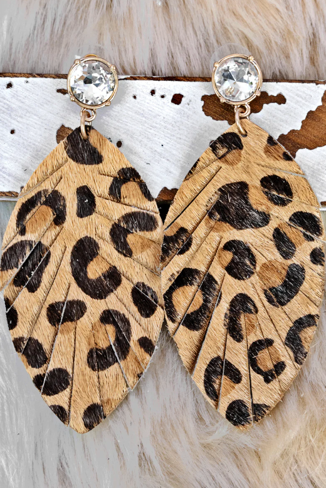 Leopard petal teardrops