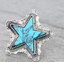 Load image into Gallery viewer, Turquoise Star Stone Ring
