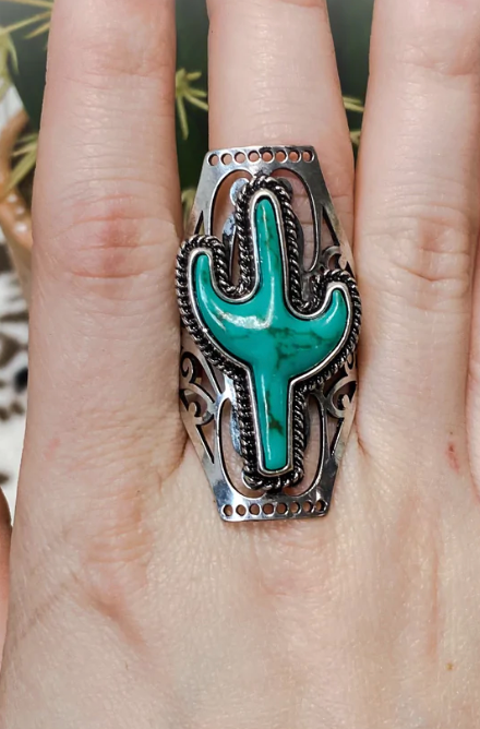 Cactus cuff ring