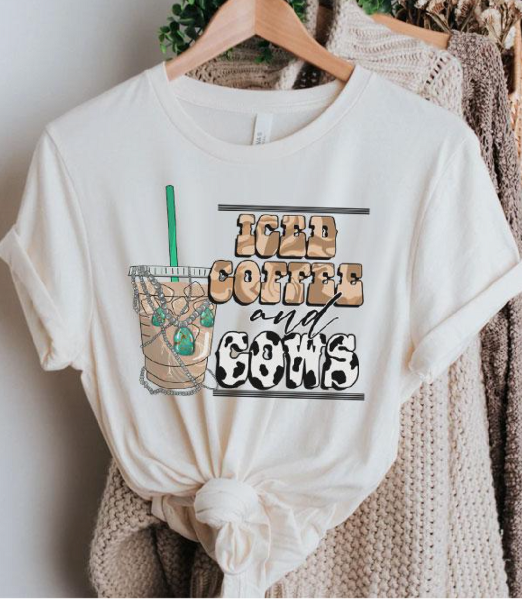Iced Coffee & Cows Tee