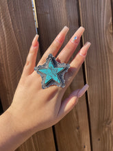Load image into Gallery viewer, Turquoise Star Stone Ring

